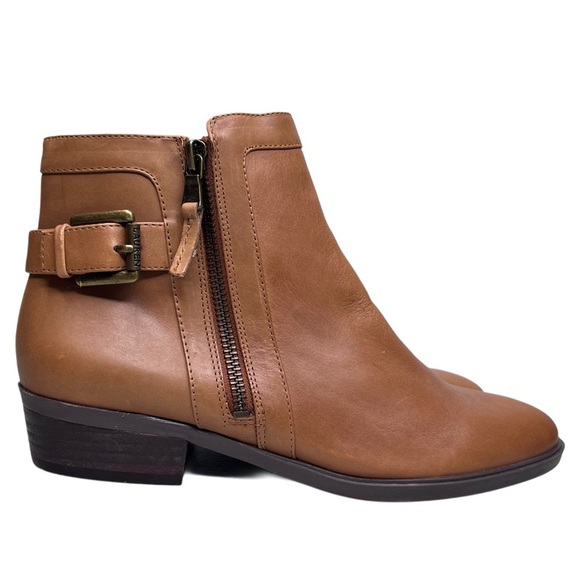 Lauren Ralph Lauren Boho Shelli Sz 9 Leather Ankle Side Zip Boots - Picture 1 of 12